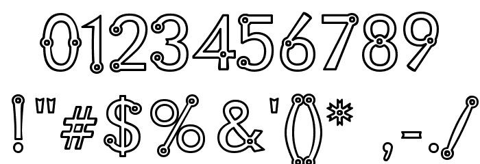 Blacksmith Delight Outlined Font OTHER CHARS