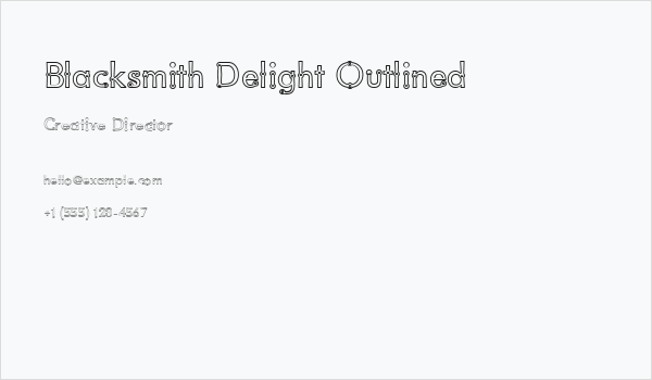 Blacksmith Delight Outlined Business Card