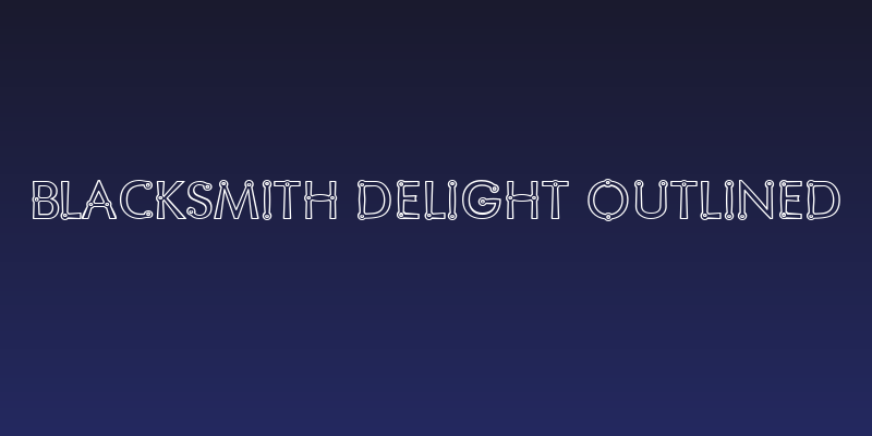 Blacksmith Delight Outlined Social Header