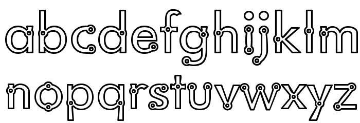 Blacksmith Delight Outlined Font LOWERCASE
