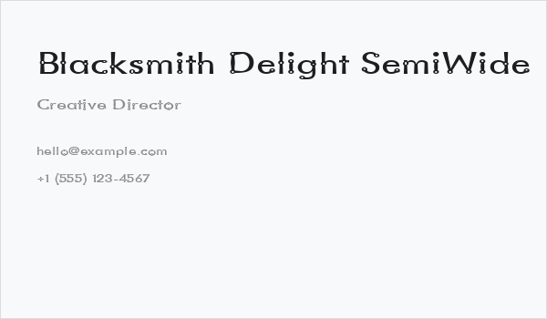 Blacksmith Delight SemiWide Business Card