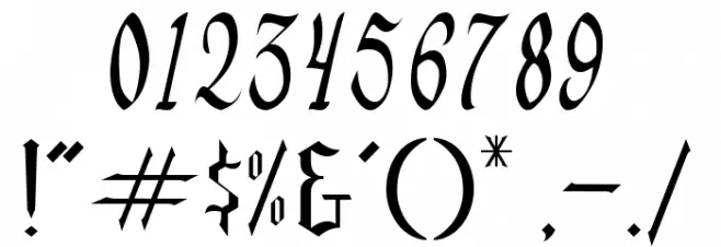 Blacksmoke Font OTHER CHARS