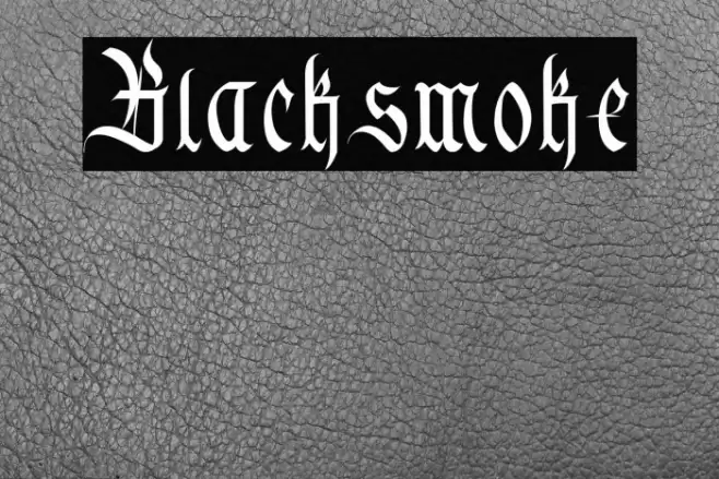 Blacksmoke Font examples