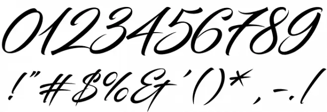 Blacksword Font OTHER CHARS