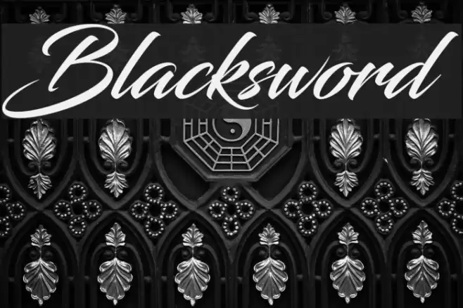 Blacksword Font examples