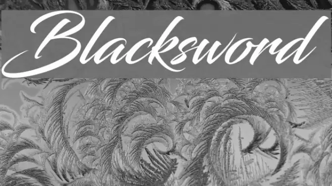 Blacksword Font examples