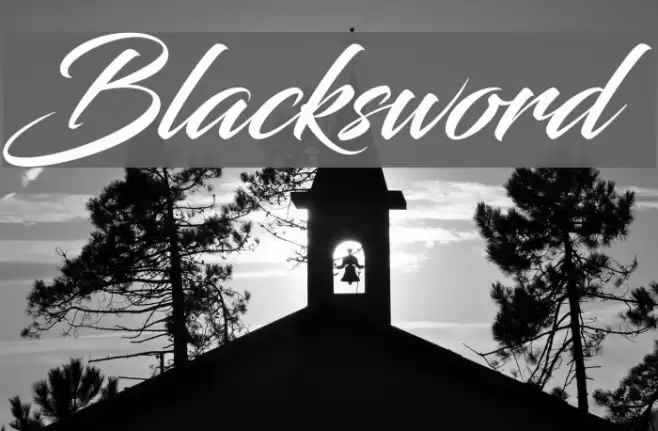 Blacksword Font examples