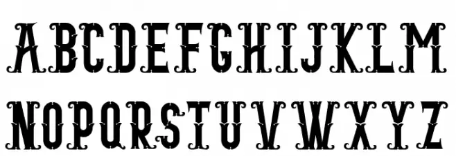 Blacktail Regular Шрифта ВЕРХНИЙ