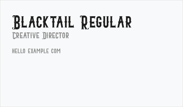 Blacktail Regular Business Card