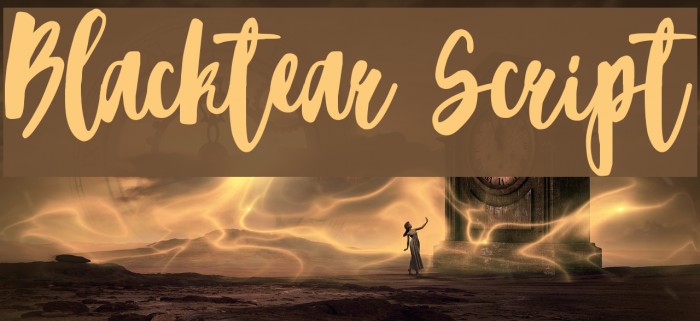 Blacktear Script Font examples