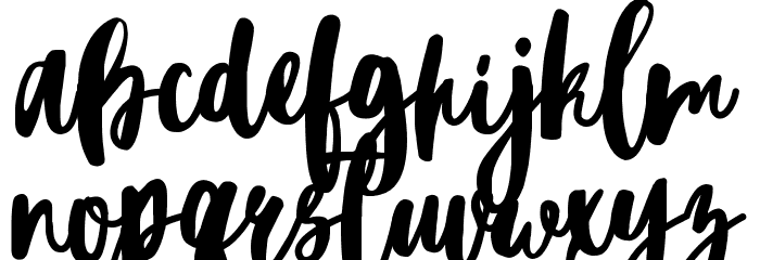 Blacktear Script Font LOWERCASE