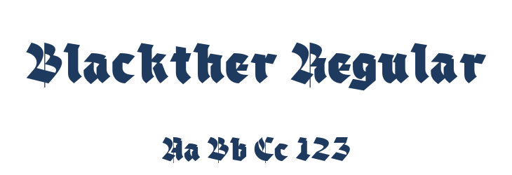 Blackther Regular Font Preview