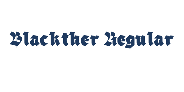 Blackther Regular Logo