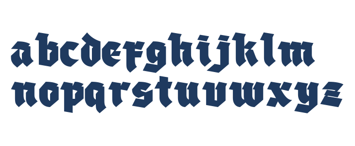 Blackther Regular Lowercase