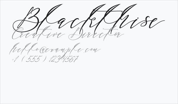 Blackthise Business Card