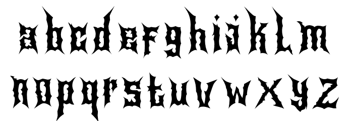 Blackthorn Font LOWERCASE