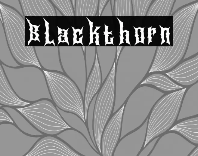 Blackthorn Font examples