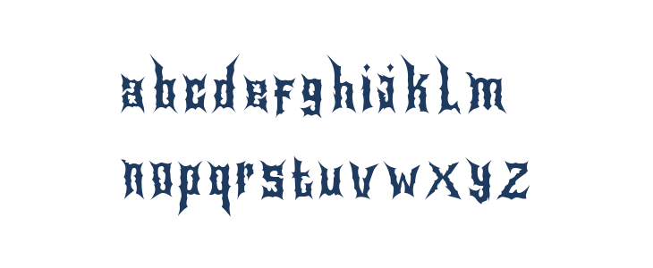 Blackthorn Lowercase