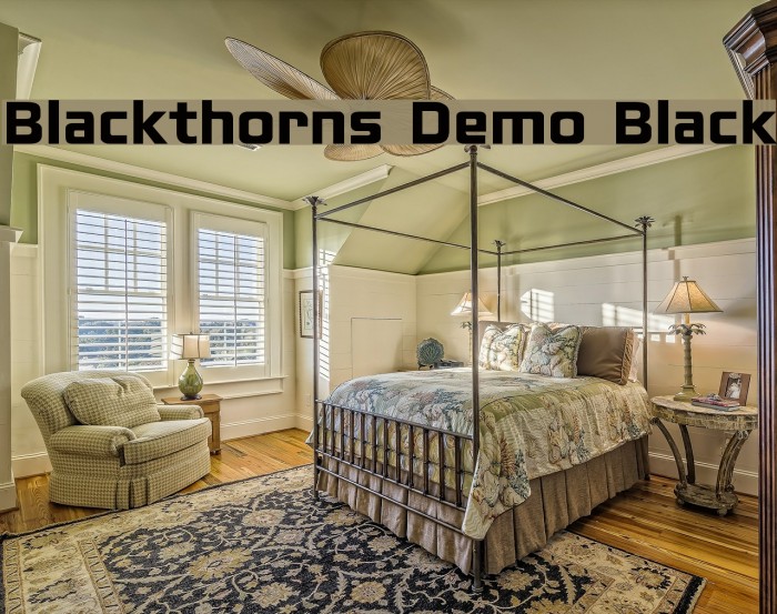 Blackthorns Demo Black Font examples