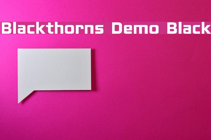 Blackthorns Demo Black Font examples