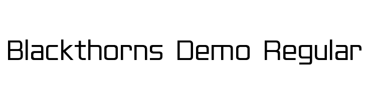 Blackthorns Demo Regular  Free Fonts Download