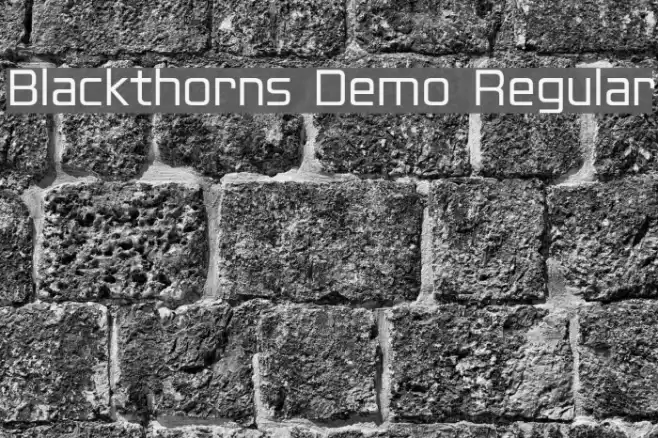 Blackthorns Demo Regular Font examples