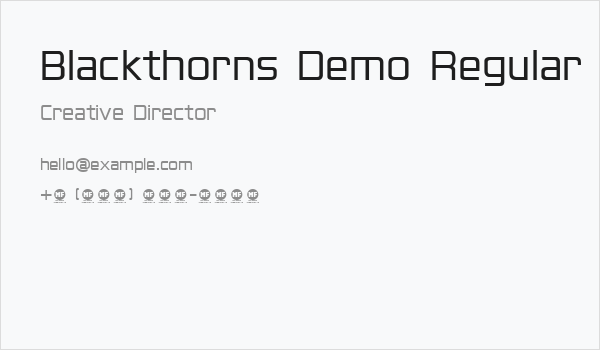 Blackthorns Demo Regular Business Card