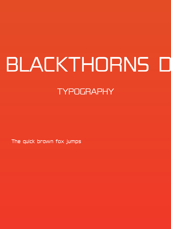 Blackthorns Demo Regular Poster
