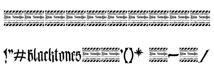 Blacktones personal use Font OTHER CHARS