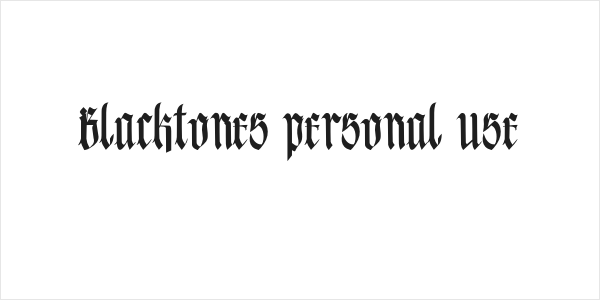 Blacktones personal use Logo