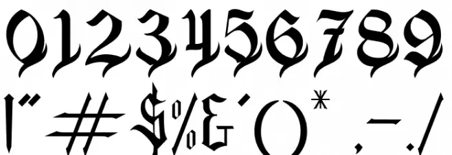 Blackwall Font OTHER CHARS