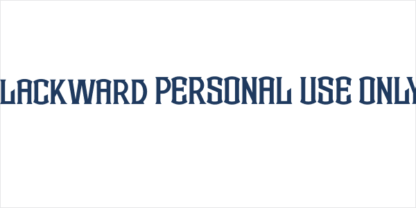 Blackward PERSONAL USE ONLY! Logo
