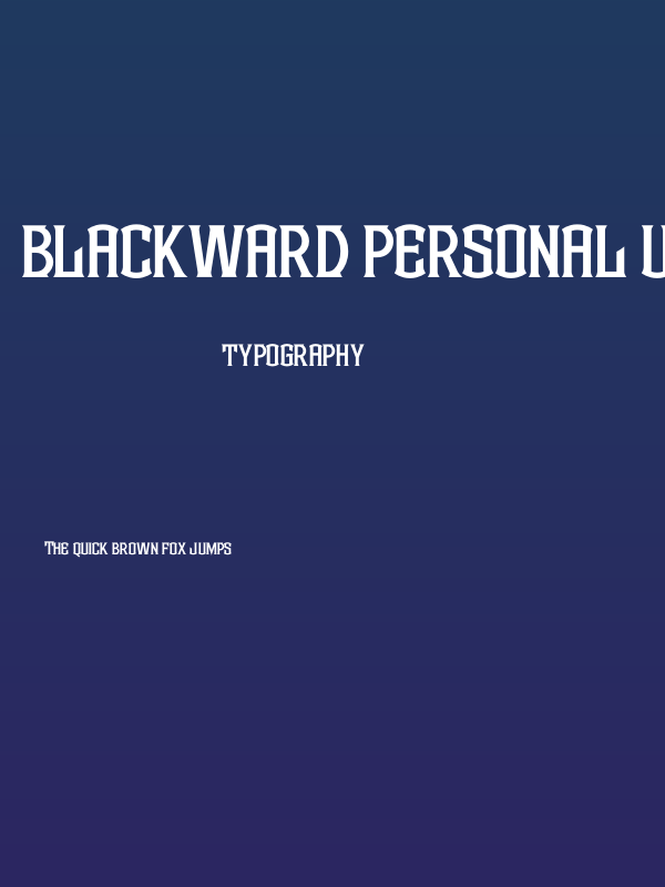Blackward PERSONAL USE ONLY! Poster