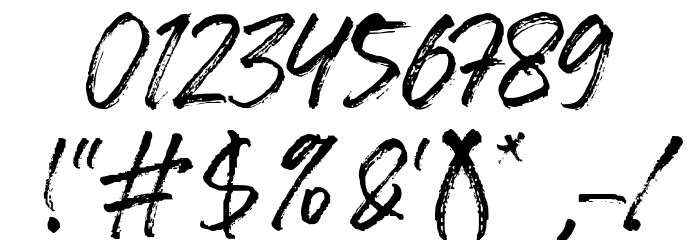 BlackwayBrush-Regular Font OTHER CHARS