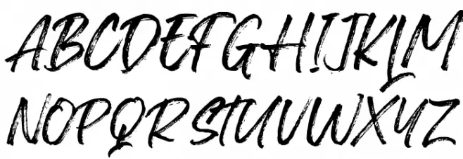 BlackwayBrush-Regular Font UPPERCASE