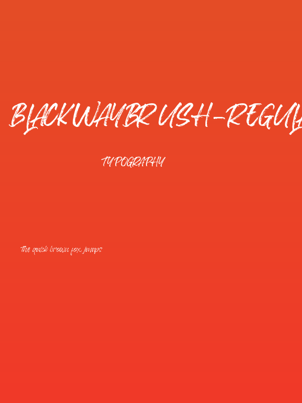 BlackwayBrush-Regular Poster