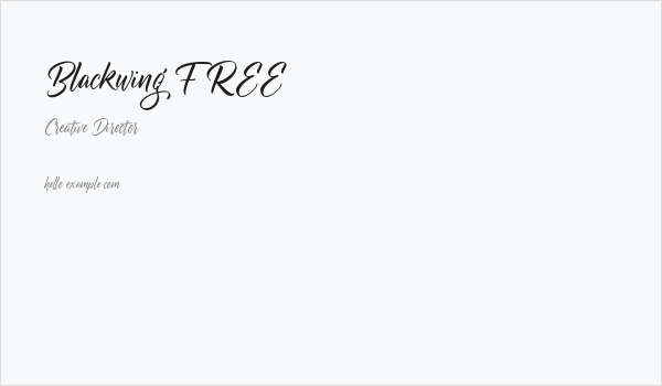 Blackwing FREE Business Card