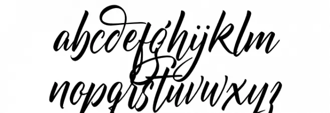 BlackwingFREE Schriftart Kleinbuchstaben