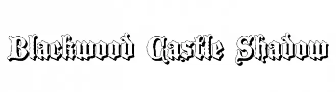 Blackwood Castle Shadow  Frei Schriftart Herunterladen