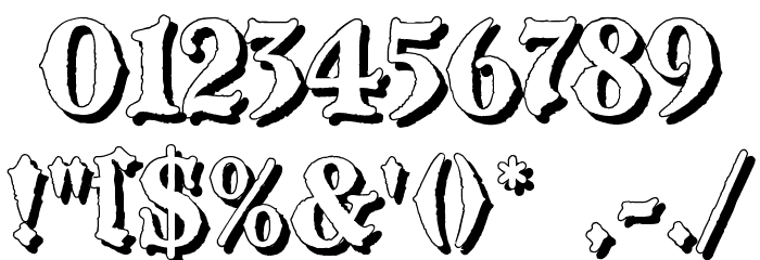 Blackwood Castle Shadow Font OTHER CHARS