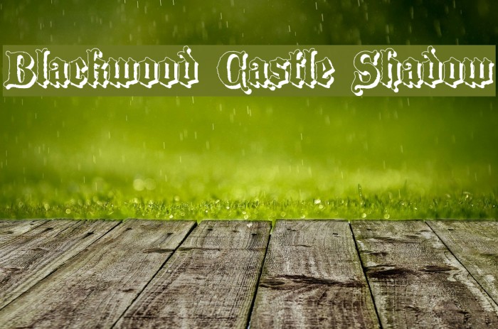 Blackwood Castle Shadow Font examples