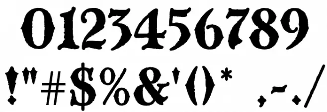 Blackwood Castle Font OTHER CHARS