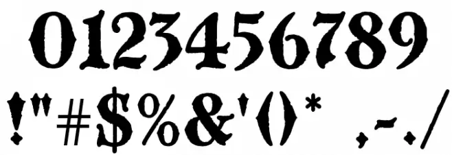 BlackwoodCastle Font OTHER CHARS