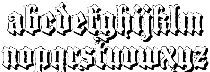 BlackwoodCastleShadow Schriftart Kleinbuchstaben
