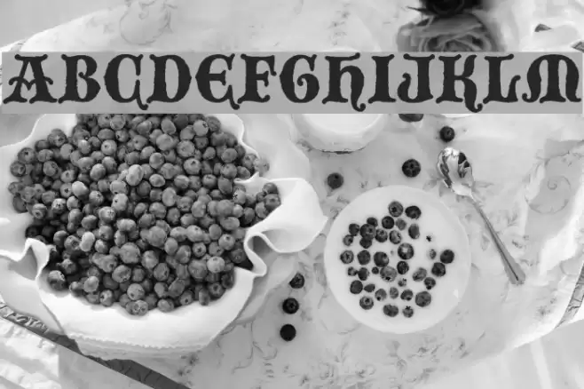 BlackwoodCastle Font examples