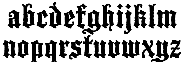 BlackwoodCastle Font LOWERCASE