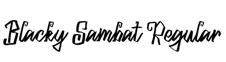 Blacky Sambat Regular  フリーフォントのダウンロード