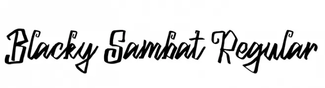Blacky Sambat Regular  Descarca Fonturi Gratis