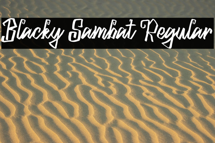 Blacky Sambat Regular Example 3