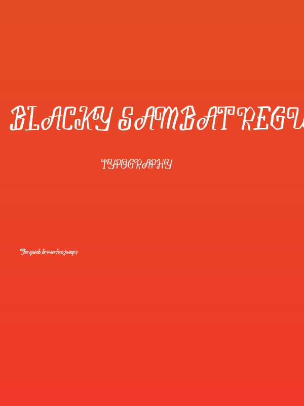 Blacky Sambat Regular Poster